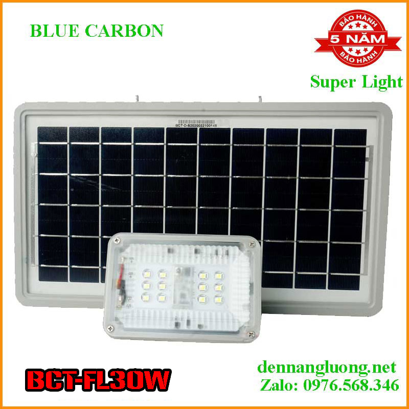 Đèn Pha Năng Lượng Blue Carbon BCT-FL 30W Bảo Hành 5 Năm