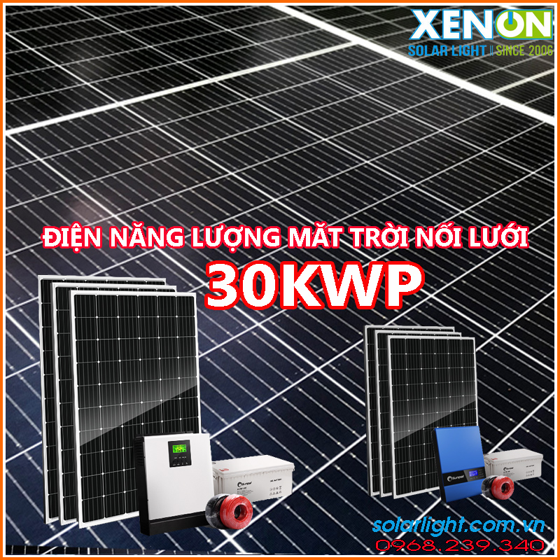 Lắp đặt hệ thống pin năng lượng mặt trời 30kw