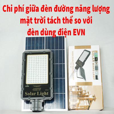 Chi phí giữa đèn đường dùng năng lượng của mặt trời tấm pin tách thể so với đèn dùng điện EVN