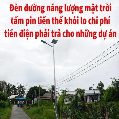 Đèn đường dùng năng lượng của mặt trời tấm pin tách thể - gạt nỗi lo chi phí tiền điện phải trả cho những dự án 