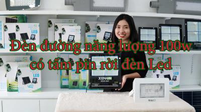 Đèn đường năng lượng 100w có tấm pin rời đèn Led