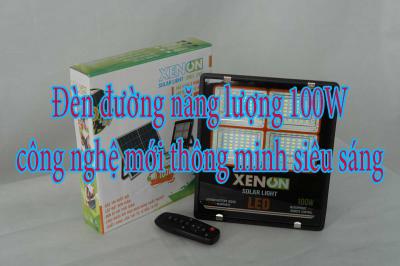 Đèn đường năng lượng 100W công nghệ mới thông minh siêu sáng