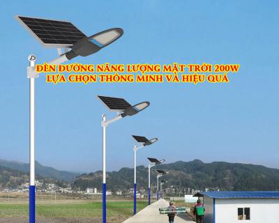 Đèn Đường Năng Lượng Mặt Trời 200w Lựa Chọn Thông Minh