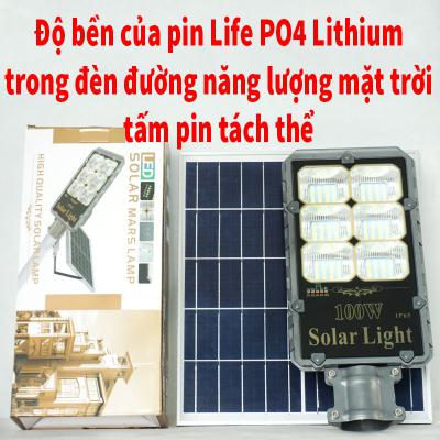 Độ bền của Pin Life PO4 Lithium trong đèn đường dùng năng lượng của mặt trời tấm pin tách thể