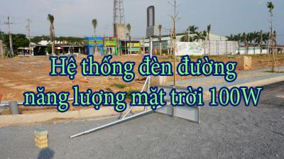 Hệ thống đèn đường năng lượng mặt trời 100W