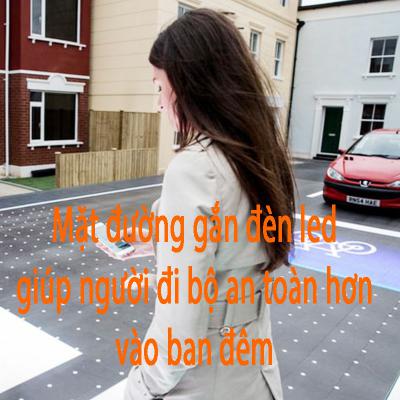 Mặt đường gắn đèn LED giúp người đi bộ an toàn hơn vào ban đêm