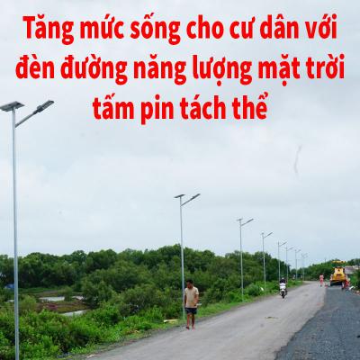Tăng mức sống cho cư dân với đèn đường năng lượng mặt trời tấm pin tách thể