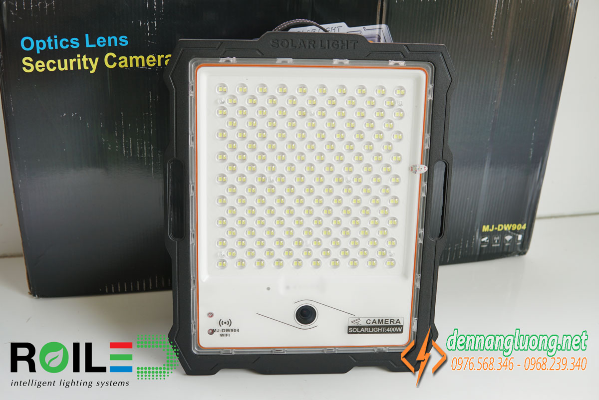 Đèn pha năng lượng mặt trời 400W kết hợp Camera cao cấp - CMR400W