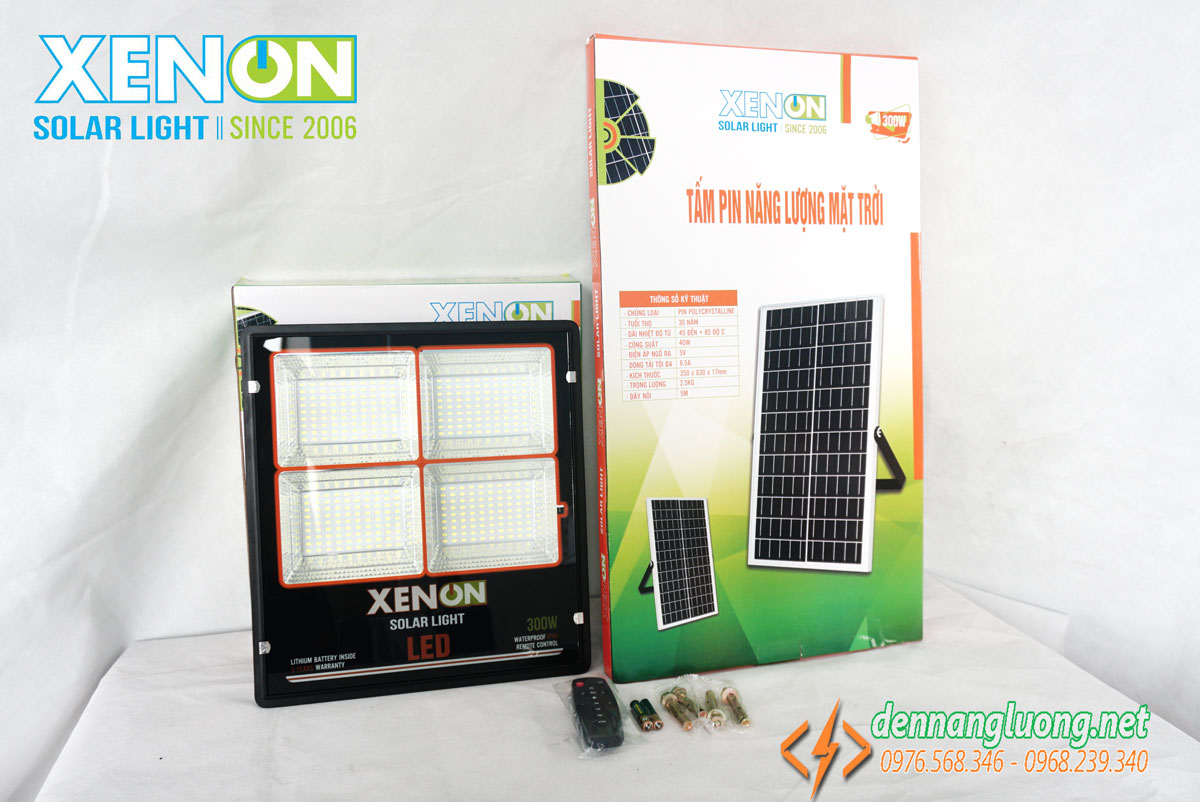 Đèn pha năng lượng mặt trời 300W chính hãng Xenon C300W