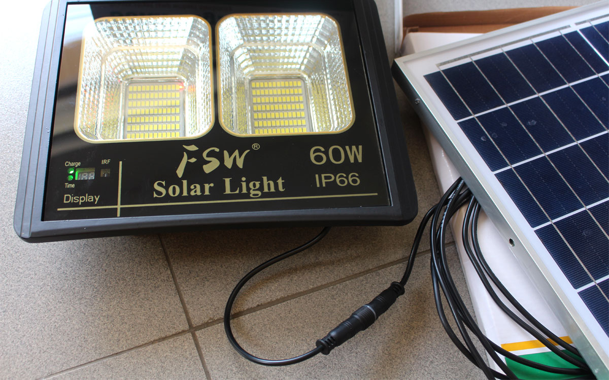 Hướng dẫn lắp đặt đèn pha năng lượng mặt trời FSW 60w