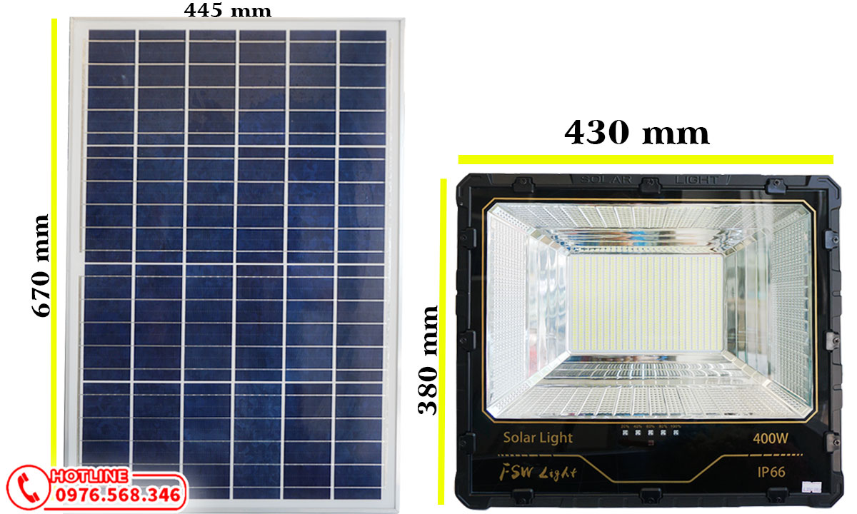 Đèn pha năng lượng mặt trời 400w giá rẻ FSW F1-400w