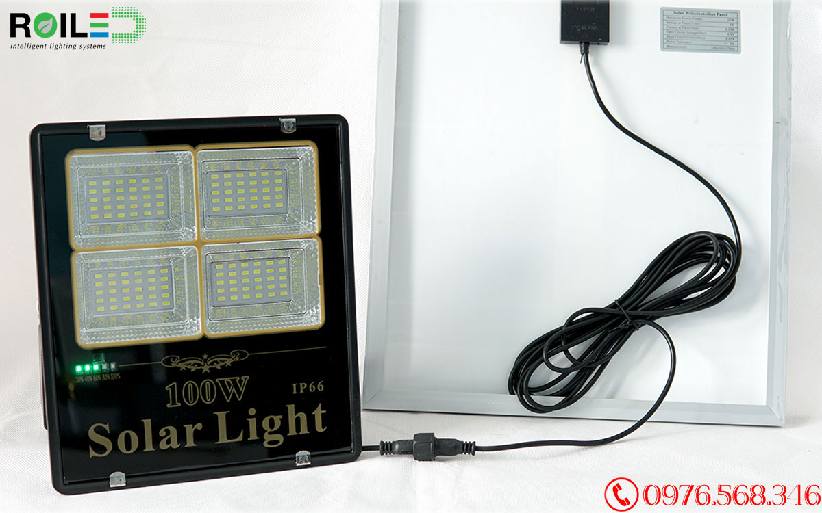 Đèn Pha Năng Lượng Mặt Trời Siêu Sáng 100W Roiled - RP4-100W