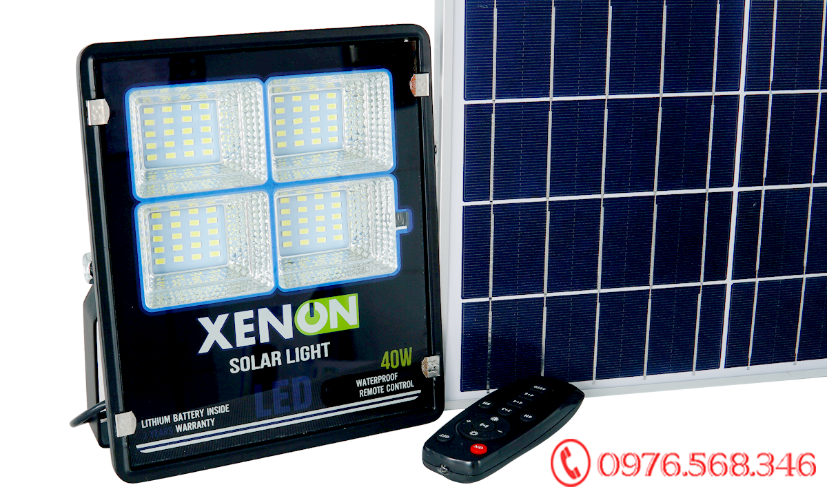 Đèn pha Xenon X40W cao cấp năng lượng mặt trời