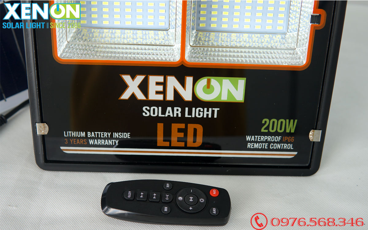 Đèn pha Xenon C200W| mẫu mới| năng lượng mặt trời